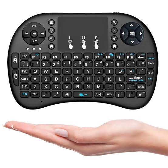 Mini Teclado Sem com Touchpad – 2.4GHz + Bluetooth, Iluminação LED, Compatível com Smart TV, PC e TV Box 💻📺
