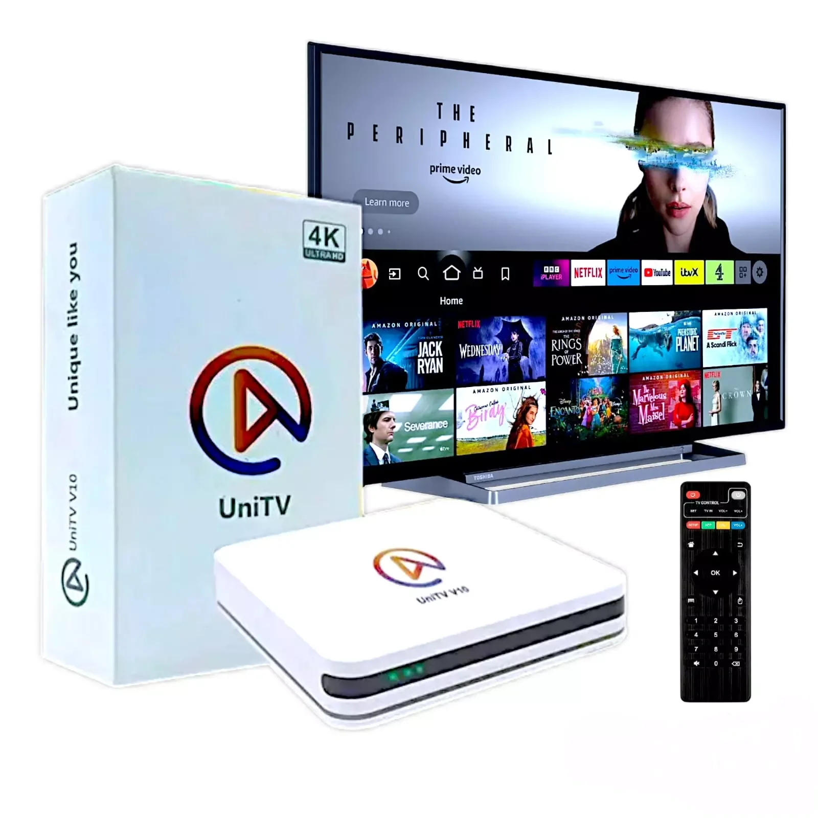 TV Box UniTV10 - Todos os Canais + Filmes & Séries Liberados
