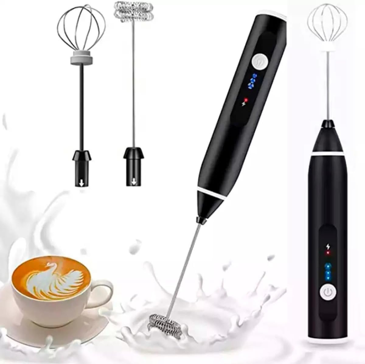 ☕ Mini Mixer Elétrico Portátil com Corpo Fosco – Batedor de Leite e Café | Alimentação a Pilha 🔋